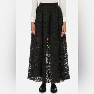 Maje Jared Floral Lace Maxi Skirt